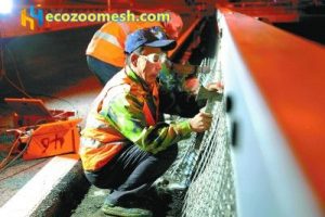 anti-collision pier by wire rope mesh