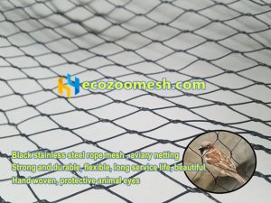 black steel wire bird netting, bird cage netting, aviary mesh
