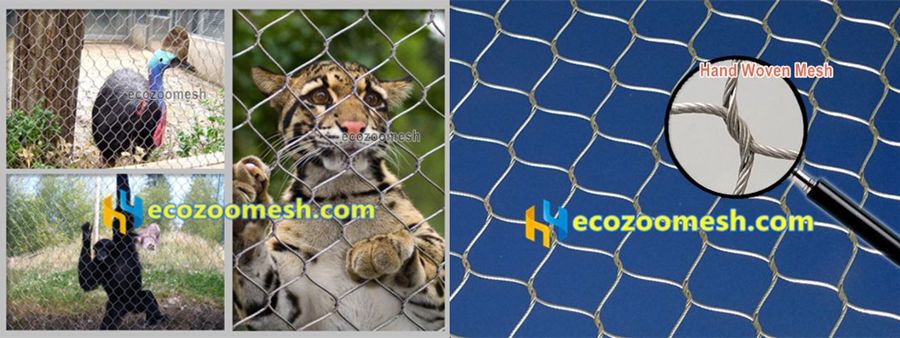 Stainless Steel Zoo Mesh  Wire Rope Netting, Stainless Steel Woven Mesh