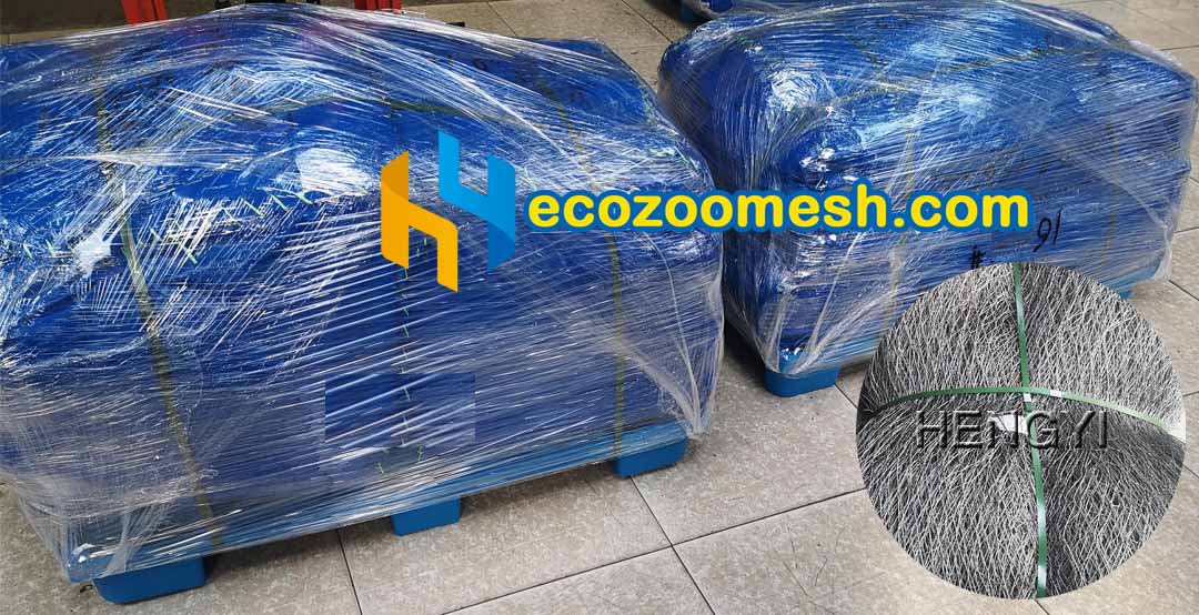 stainless steel cable woven mesh supplier sent the mesh to USA customer