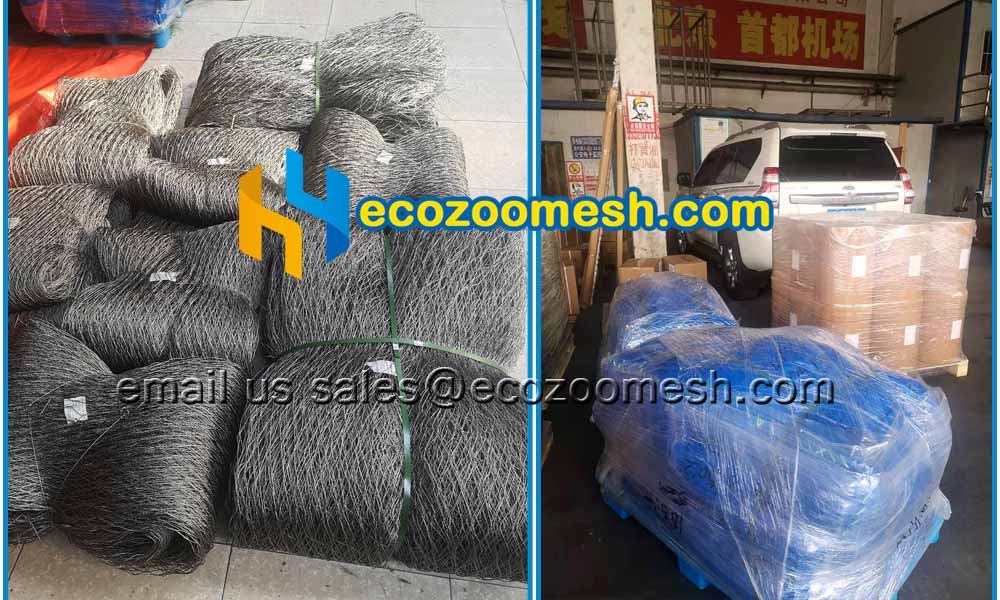 stainless steel wire rope mesh being sent to the airport