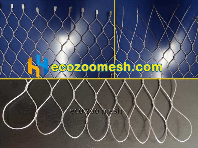 there are three ends of the wire mesh panels