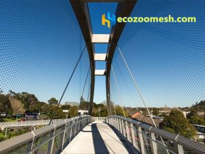 Protective nets for bridge fence mesh