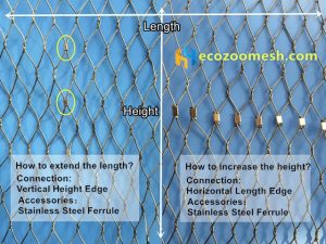 stainless steel wire rope mesh connection