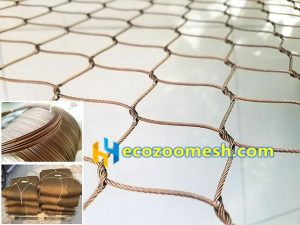 bronze color steel cable mesh