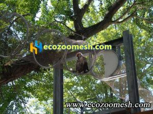 Primate corridor channel netting