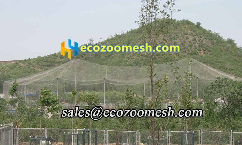 free-flying mesh aviary, Stainless steel wire rope aviary net