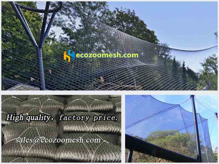 Macaw enclosure fence netting mesh