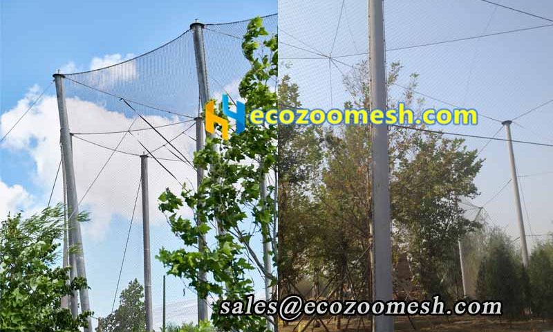 Factory supplier of Animal cage wire rope barrier fence- ecozoomesh
