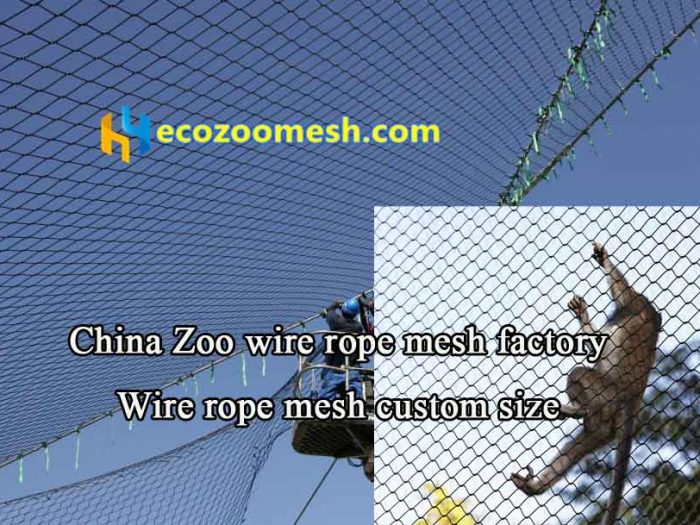 China Zoo wire rope mesh factory, Wire rope mesh custom size