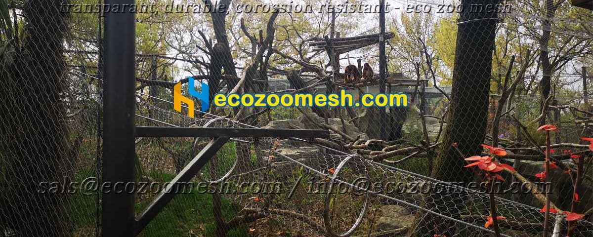 transparent cable woven mesh for monkey enclosures and tunnel mesh
