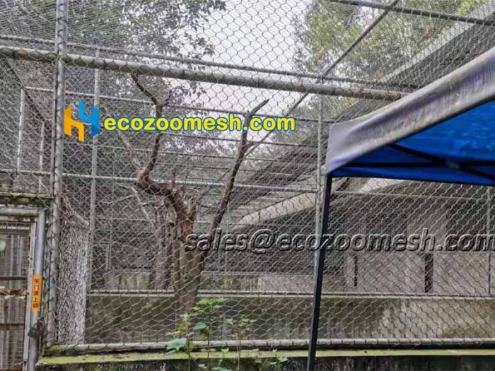 fox enclosure design with stainless steel rope mesh it also for animal netting fence