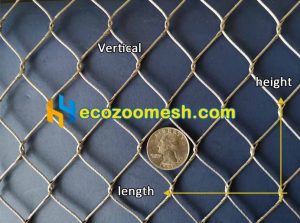 a piece of mesh in vertical direction