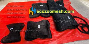 black oxide ferrule mesh rolls waiting for packing