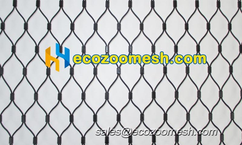 ferrule type black rope mesh