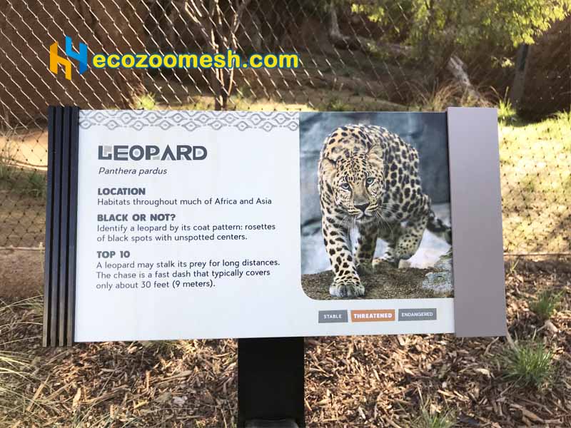 sign of leopard enclosure