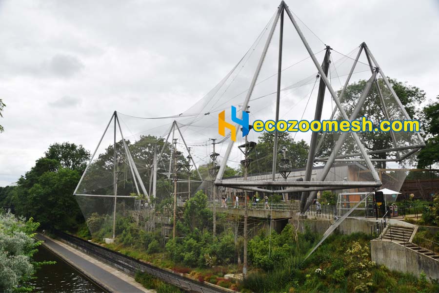 mordern outdoor monkey enclosure mesh design