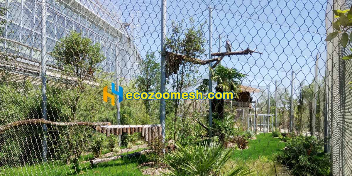 woven wire mesh for zoo exhibits harpy eagle