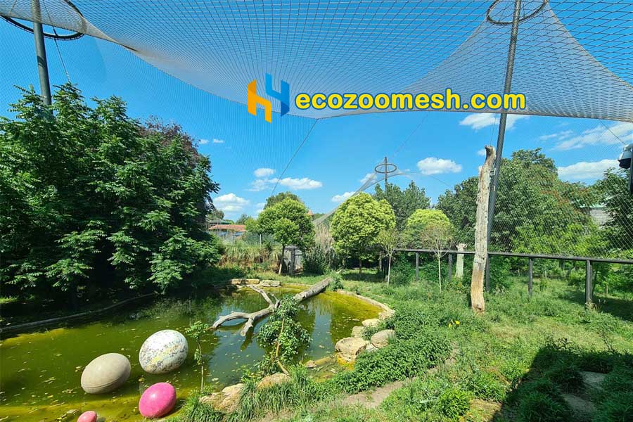 cable mesh roof for tiger enclosure