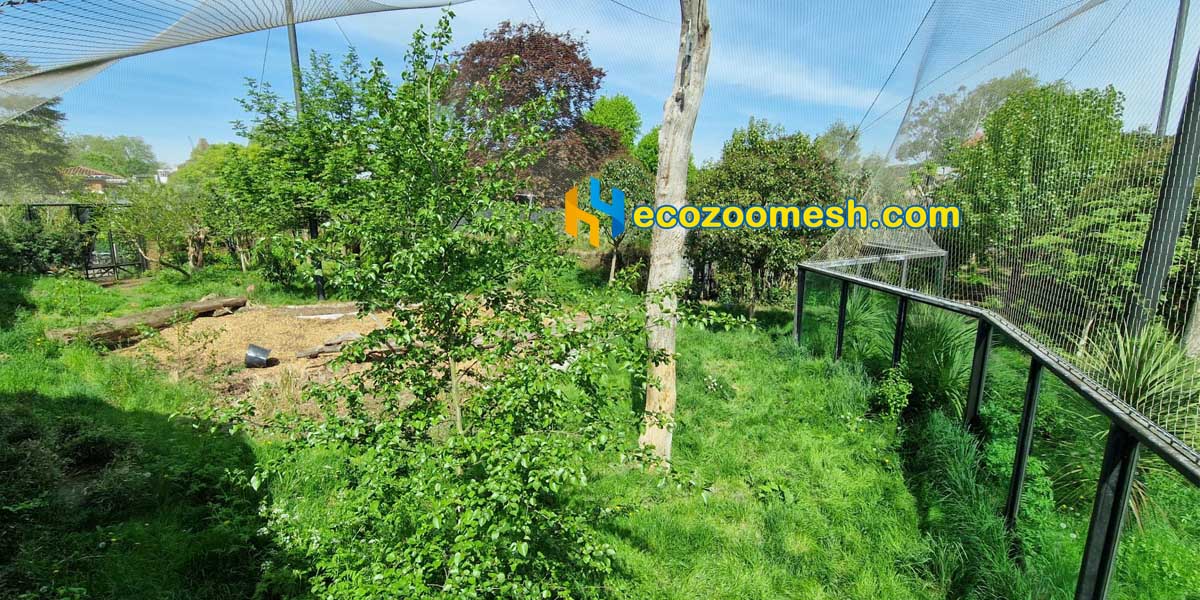 steel cable mesh cover the whole tiger enclosure