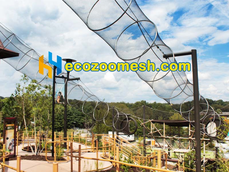 monkey tunnel system custom zoo mesh