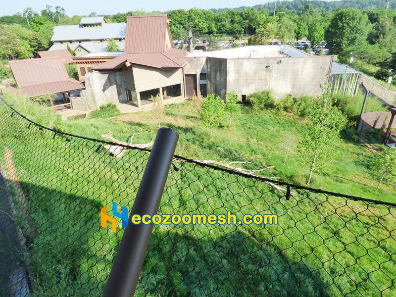 black steel rope mesh for big cat enclosure