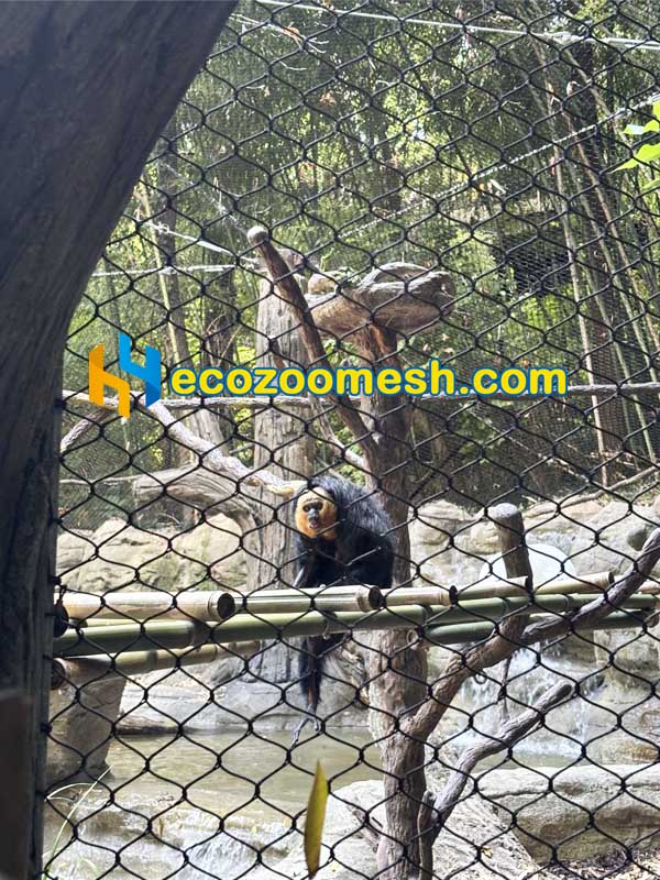 black stainless steel woven rope mesh for monkey