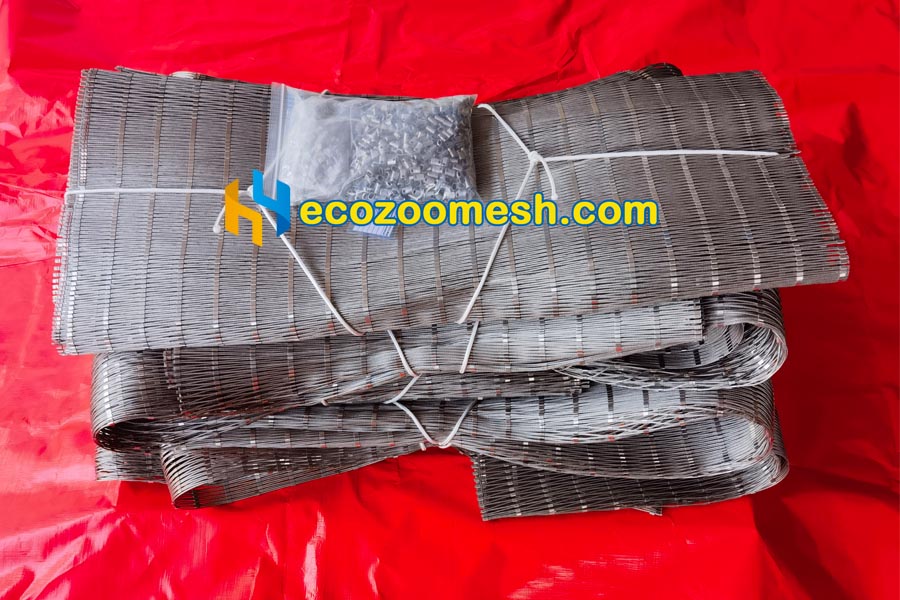 steel color ferrule zoo mesh