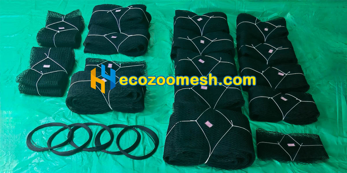 lemur exhibit cable mesh rolls in black