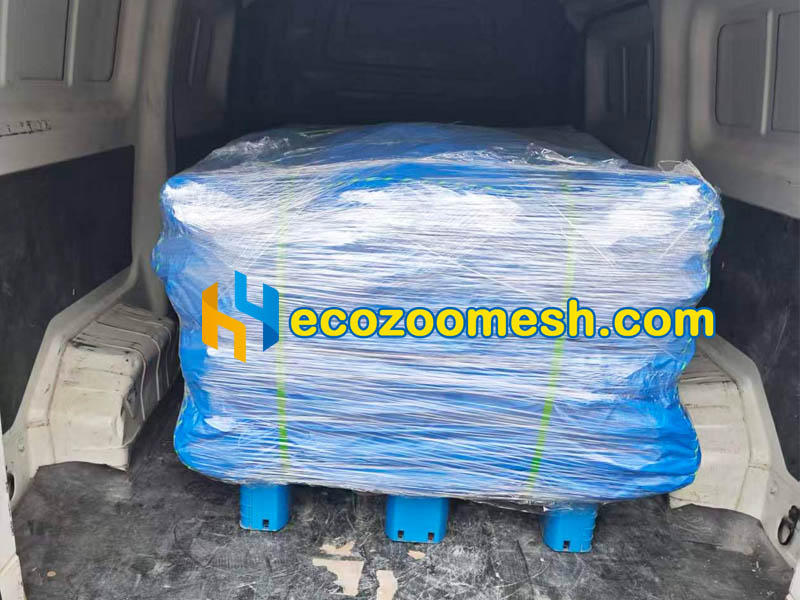 shipping the custom zoo cable mesh to the airport